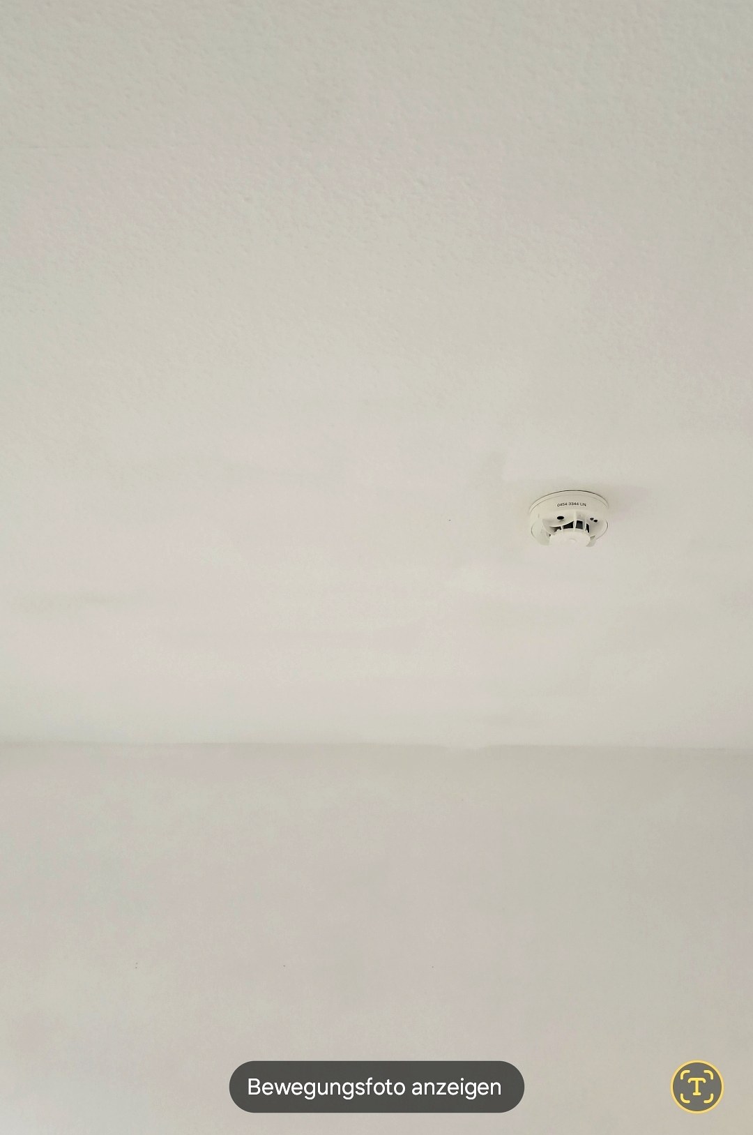 Decke vorher ohne Lampe